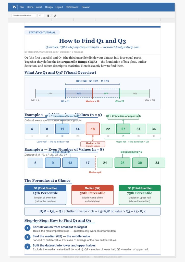How To Find Q1 And Q3